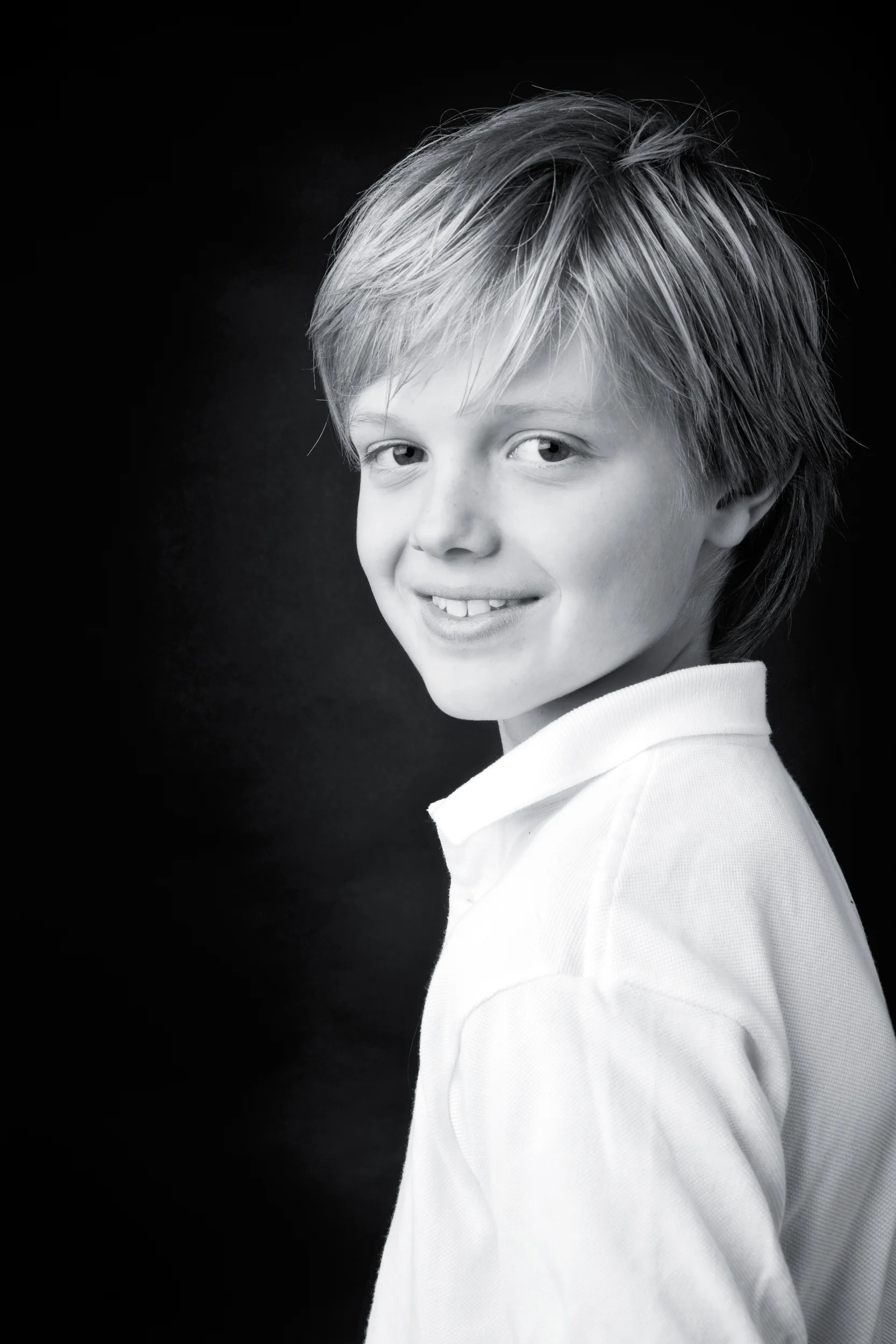 Legende blik: Et naturligt børneportræt i sort-hvid