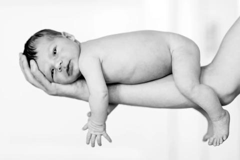 Baby fotografering: Nyfødt i trygge hænder